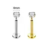 Piercing labial de aço inoxidável de peça única, piercing de cartilagem da orelha, piercing de covinha com bola de coração de zircônia, joia para piercing, mais vendido na Amazon, em estoque