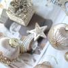 Bola de Navidad de tela de 8 cm Decoraciones navideñas brocado perlado precioso colgante de Navidad al por mayor textura comercio exterior