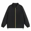 Logo personalizable, talla europea transfronteriza, chaqueta casual con cremallera de color block para hombre, ajuste holgado, primavera/otoño