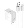 Cargador Certificado 3C de 22.5W Compatible con Carga Rápida Qc3.0 y Carga Rápida para Teléfonos Móviles, Adecuado para Cabezal de Carga de Datos Xiaomi y Huawei