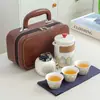 Conjunto de Chá Moderno e Simples de Uma Panela e Três Xícaras para Exterior Conjunto de Chá Portátil para Viagem Armazenamento Presente Corporativo Conjunto Rápido de Xícaras de Chá
