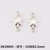 Accesorios de Joyería de Aleación DIY Estrella de Cinco Puntas Calada Estrella Sólida Colgante Pulsera Collar Ropa Aretes Colgante