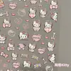 Lindas Pegatinas de Uñas de Crema Hellokitty Corazón Fresa Katie Relieve Estéreo DIY Juego Completo de Pegatinas Ccd