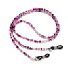 Cadena para gafas cadena colgante correa antideslizante para gafas cordón para gafas de lectura cadena de cuello colgante de color cordón colorido anticaída verde morado