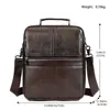Dropshipping Transfronterizo Bolso de Hombro para Hombre de Cuero Genuino de Alta Gama Casual para Viajes Diarios Bolso Cruzado Vertical de Piel de Vaca de Primera Capa
