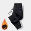 Pantalones para hombre con forro polar Pantalones deportivos gruesos para hombre Otoño e invierno Cálidos Pantalones deportivos de forro polar de cordero Sueltos Talla grande Pantalones casuales