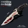 Mercancía de Juego Delta Cuchillo de Verdugo Arma de Metal 22cm Modelo Adorno Coleccionable Arma de Utilería Sin Afilar