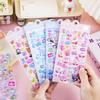 Adesivos de relevo 3D tridimensional luminosos diversão infantil material decorativo DIY adesivos transparentes de cristal pequenos presentes atacado