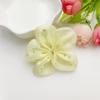 Diadema de Flor de Cinco Pétalos con Perlas y Lazo, Estampado de Malla Coreana con Diamantes, Cosida a Mano, Accesorios para Bolsas, Zapatos, Calcetines y Ropa DIY