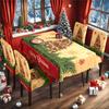 Amazon Temu Especial Transfronterizo en Manteles Navideños, Manteles con Estampado de Árbol de Navidad Vintage, Fundas para Sillas al por Mayor