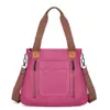 Bolsa de ombro feminina, bolsa de lona, bolsa de mão com alça, bolsa tote com zíper, bolsa tote, bolsa de trabalho e viagem de grande capacidade, bolsa de ombro, estilo vintage