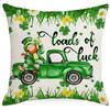 Calle Amazonas. Funda de almohada de lino con estampado del Día de San Patricio para el hogar, sala de estar, sofá, dormitorio