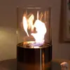 Chimenea de Alcohol de Fuego Real de Escritorio Estufa de Remolino Estufa de Hoguera Apariencia Interior y Exterior Decoración de Luz de Llama Calefacción de Sala de Estar