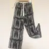 S Calças de Pijama Algodão Seda Feminino Verão plus size Soltas Calças Pijama Feminino Algodão Puro Rami Fino Perna Larga Longo Solteiro