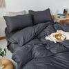 INS Estilo Japonés Popular en Internet Juego de Cama Sencillo a Cuadros de Cuatro Piezas Funda de Edredón Funda de Edredón Sábana Dormitorio 4 Juego de Tres Piezas