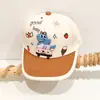 Boné de Baseball Infantil com Estampa de Dinossauro Desenho Animado para Meninos e Meninas, Viseira de Sol para Primavera e Verão com Aba Larga para Meninas Pequenas