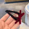 Nuevo Clip de Pelo BB con Lazo de Terciopelo de Contraste Otoño e Invierno Moda Retro para Niña Flequillo Roto Pinza para el Cabello de Niños