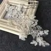 Bordô Preto e Branco Dourado Car Bone Par Flor Vestido de Casamento Decoração Flor de Renda Artesanal DIY Sapatos de Casamento Acessórios de Renda