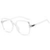 Gafas de montura negra lisa para mujer se pueden equiparar con graduación montura grande adelgazante cuadradas anti-luz azul gafas Pujia cara redonda gafas lisas