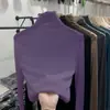 Camisa Base de Renda com Gola Alta Feminina Manga Longa Chegada Nova Primavera e Outono 2024 Estilo Renda Peça Única Versátil Top Fino Transparente
