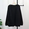 2026 Nuevo Estilo Otoño Cardigan Gris Tejido Estilo Coreano Suéter Chaqueta Holgado y Relajado para Mujer