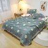 Colcha de toalha de gaze de seis camadas colcha de adulto atacado terno de cobre-cama espessado cobertor macio e confortável de 6 camadas para cabelo