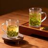 Taza de Té Casual para Beber Té Verde Taza de Oficina con Tapa Desayuno Hogar Asa Taza de Café Taza de Vidrio