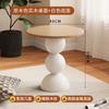 Estilo Crema Lujo Ligero Mesa Lateral para Sofá de Sala de Estar Mesa de Esquina Creativa de Arte de Hierro Moderno Simple Gabinete de Mesita de Noche Mesa Pequeña Té