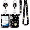 Porta Credencial con Lanyard Insignia Estilo Fresco Etiqueta de Nombre Juego de Tres Piezas Atuendo de Ballet Portacredencial Fácil para el Trabajo con Lazo