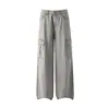 Pantalones de Trabajo Retro Americanos para Hombres y Mujeres, 2026 Corte Recto Holgado con Diseño de Parches, Pierna Ancha Casual Desgastado
