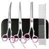 Tesouras de Banho para Animais de Estimação, Tesouras Desbastadoras, Ferramentas de Cabeleireiro, Conjunto de Tesouras para Cortar Cabelo Doméstico Atacado