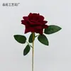 Rosa de Veludo Única Canto Rosa Flor Artificial 50cm Arranjo Floral de Casamento Decoração de Caminho de Hotel Flor Falsa Flor de Seda Atacado