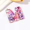 Llavero de Resina Colorido Creativo de Moda Transfronterizo DIY Colgante para Bolso Accesorios Letras