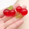 20 Colgantes de Frutas de Resina Roja Cereza Fresa Manzana Pimiento Verdura Colgante Pequeño Accesorios para Joyería DIY