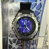 Reloj electrónico de doble pantalla de moda para deportes al aire libre, luminoso, impermeable, reloj electrónico multifunción con esfera grande