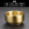 Tigela de aço inoxidável estilo coreano Rice Bowl Soup Bowl 304 Tigela pequena engrossada das crianças Anti-escaldamento Comercial Golden Belt Cover Bowl