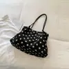 Bolso tote elegante y moderno de estilo coreano con gran capacidad, perfecto para ir al trabajo.; un bolso de hombro de lunares chic y único; un bolso de axila moderno y a la moda