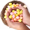 Nova Coroa de Ovos de Páscoa com Pó Dourado Caixa de Presente Decoração DIY Mini Ovos de Páscoa Ovos Artificiais de Espuma