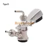 Acoplador de cabezal dispensador para barril de cerveza artesanal tipo S/D/G/A cabezal dispensador comercial para barril