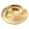 Plato Redondo Creativo de Acero Inoxidable Vajilla ins Plato para Comida Occidental Plato para Pasta Plato para Bistec Plato para Postre Plato Sombrero de Paja Plato OVNI