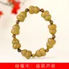 Sandalo Verde Calabaza Tallada DIY Estilo Calabaza de la Fortuna Pulsera de un Solo Círculo Estilo Chino Estilo Nacional Cadena de Cuentas Joyería Regalo Fabricante