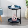 Mesa de café pequeña de metal y hierro de lujo de entrada nórdica, mesa de té mini, mesa auxiliar para sofá de sala de estar, mesa de esquina, mesa redonda pequeña, mesita de noche