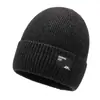 Gorro Aoteng para Hombre Nuevo Otoño e Invierno Esquí Lana Forrado de Felpa Cálido Algodón Deporte al Aire Libre Tejido