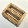 Massageador de Pés de Madeira de Alta Qualidade com Cinco Fileiras, Massageador de Pontos de Acupuntura dos Pés, Massageador de Pés com Cinco Garras, Roda de Massagem para Pés