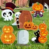Letrero de Halloween para jardín transfronterizo, letrero decorativo de fantasma y calabaza para césped de jardín exterior, fiesta de Halloween
