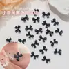 Estilo Tweed Blanco Negro Moño Accesorios para Uñas Genial Gama Alta Simple Versátil Accesorios de Resina con Forma de Moño