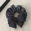 Menina Energética Color-Blocking Esponja Laço de Cabelo Corda de Cabelo Versátil Coque Faixa de Cabelo Corda de Cabelo Franzido Flor de Cabelo Acessório de Cabelo