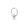 Nueva Hebilla de Plata de Ley S925 Forma de Gota de Agua, Hebilla Antigua de Resorte para Collar Pulsera, Hebilla Ovalada de Langosta DIY