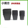 Vaso de berçário carnudo pequeno quadrado preto vários estilos plástico preto vaso de flor de berçário base plantio quadrado espessado fabricantes