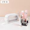 Bolso bandolera de gran capacidad Pu esmerilado transparente impermeable engrosado almacenamiento de artículos de tocador a prueba de polvo bolsa de cosméticos bolso bandolera bolsa de almacenamiento
